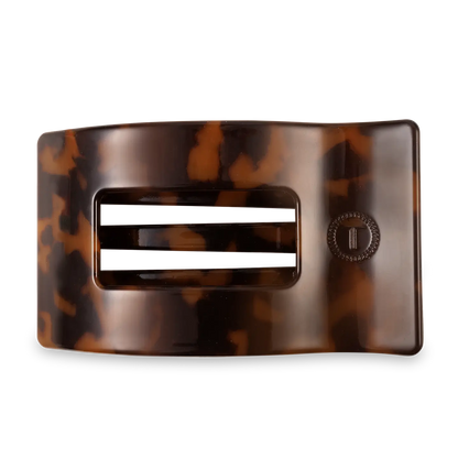 Flat Rectangle Hair Clip | Tortoise | Large