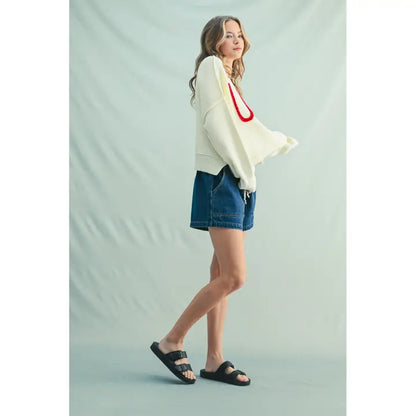 Braided USA Knit Sweater
