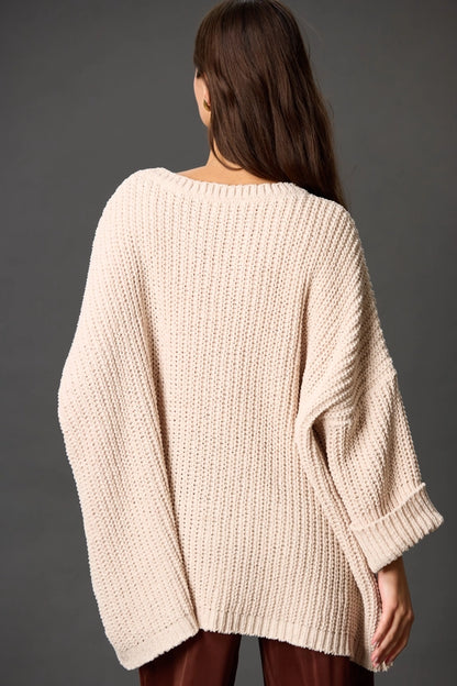 Chenille One Size Oversized Sweater