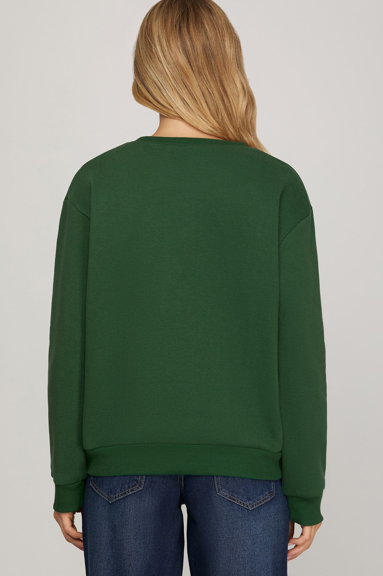 Plaid Reindeer Knit Top