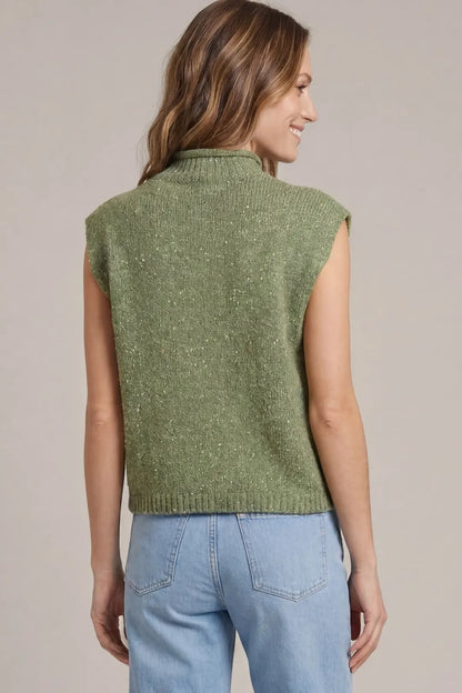 Sleeveless Mock Neck Sweater Vest