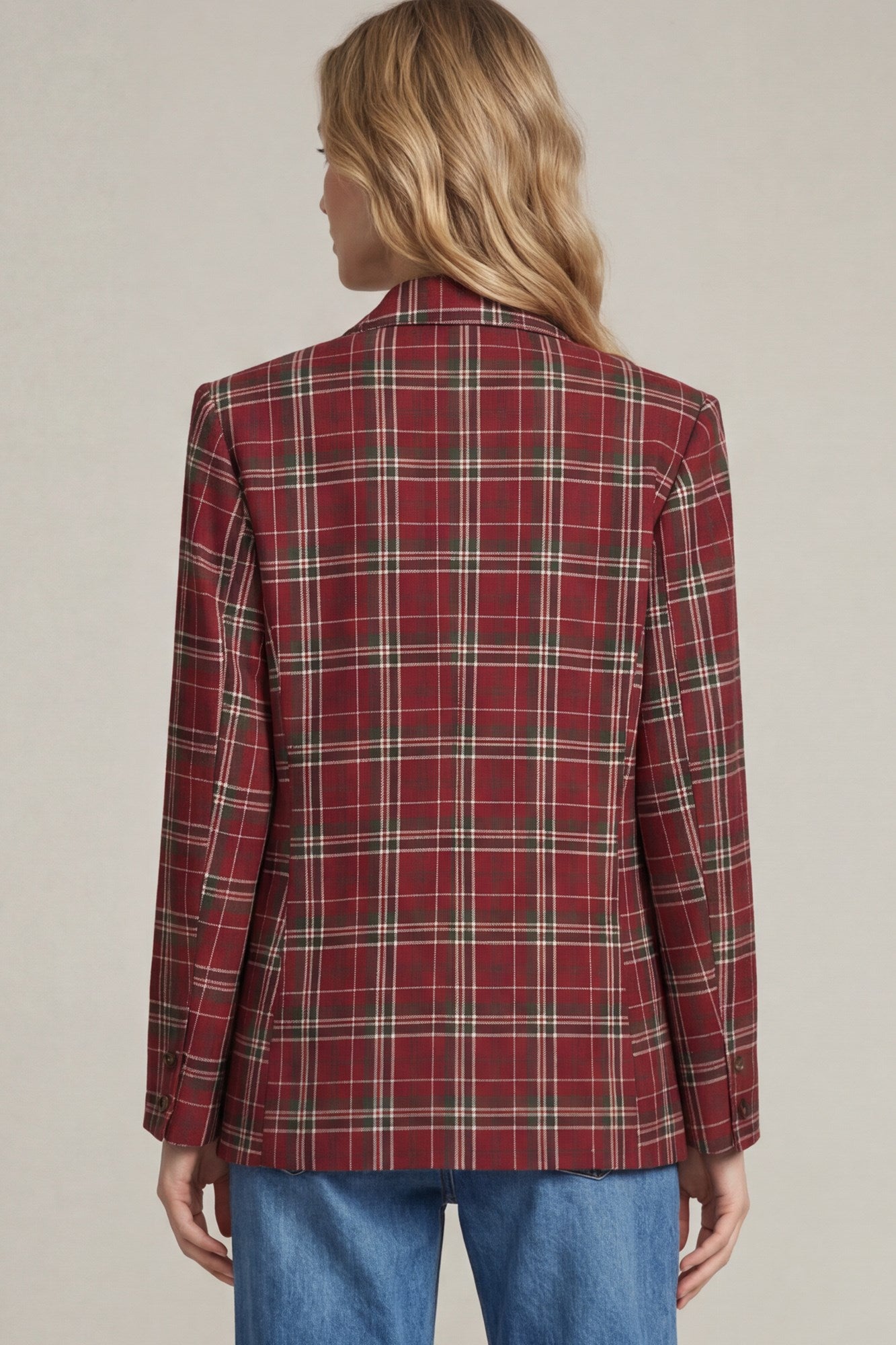 Plaid Blazer Jacket