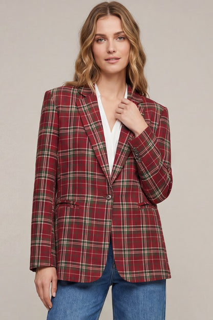 Plaid Blazer Jacket