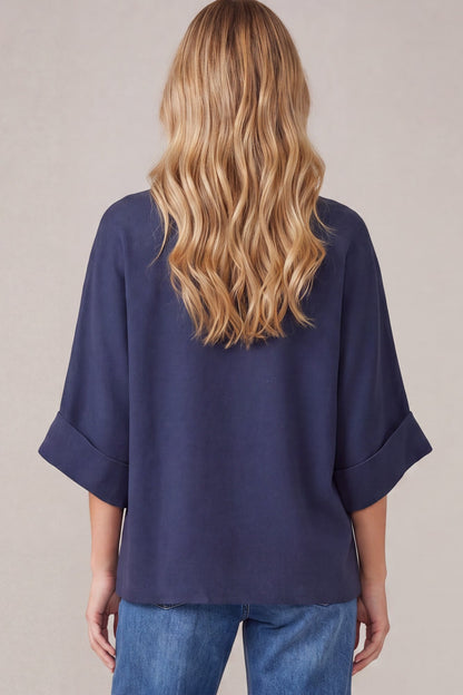 Mock Neck Loose Fit Sweater