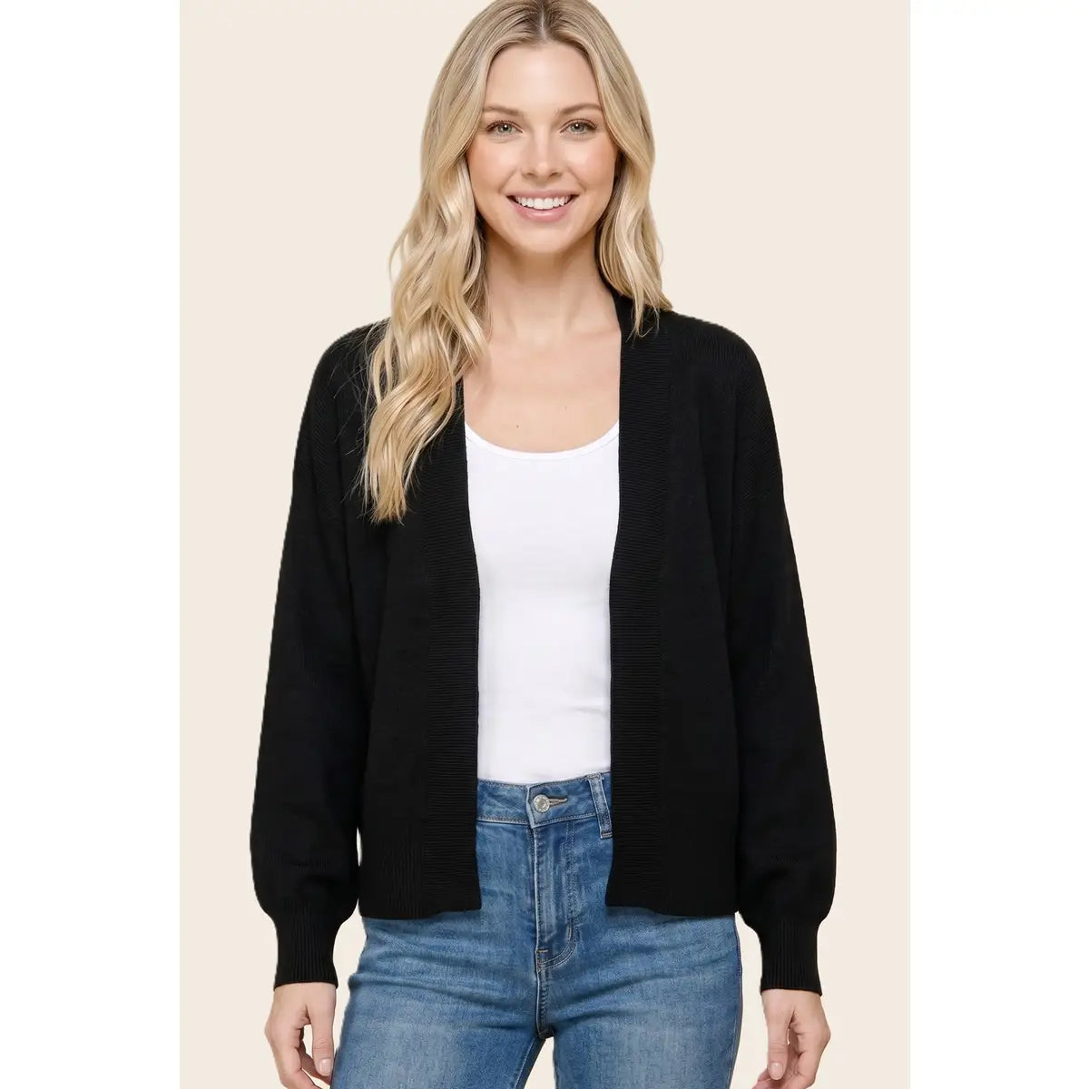 Solid Thick Sweater Cardigan