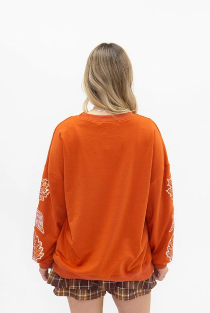Sequin Hello Fall Top