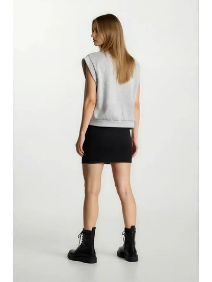 Brushed Modal Drop Shoulder Pleated Top