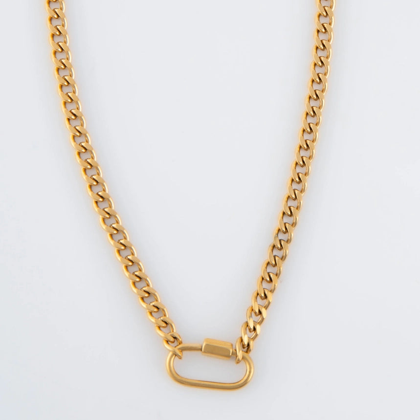 Narelle Gold Functional Carabiner 16" Waterproof Necklace