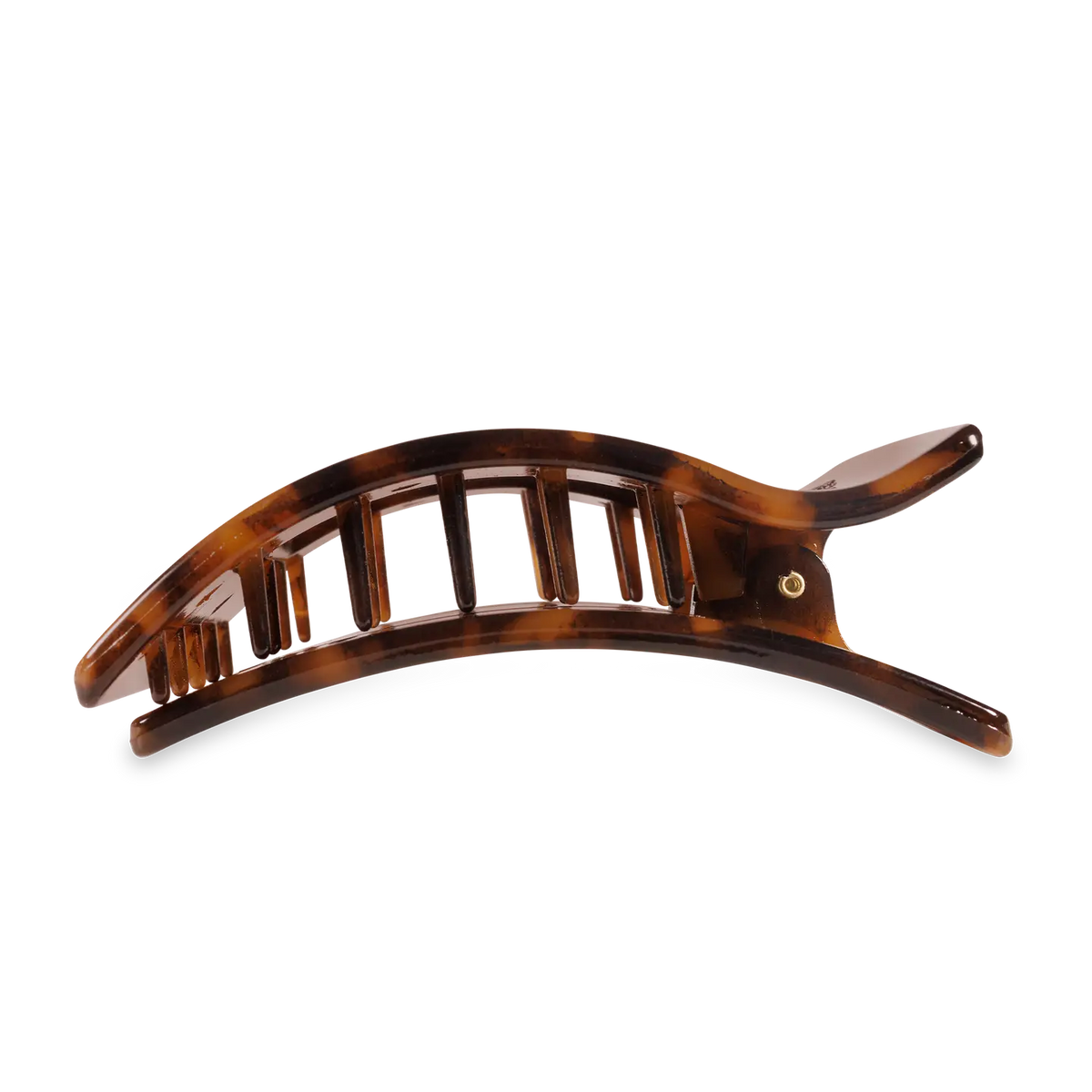 Flat Rectangle Hair Clip | Tortoise | Large