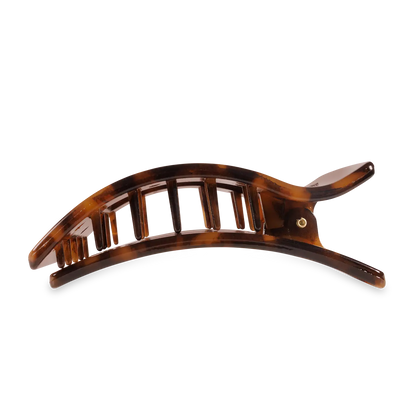 Flat Rectangle Hair Clip | Tortoise | Large