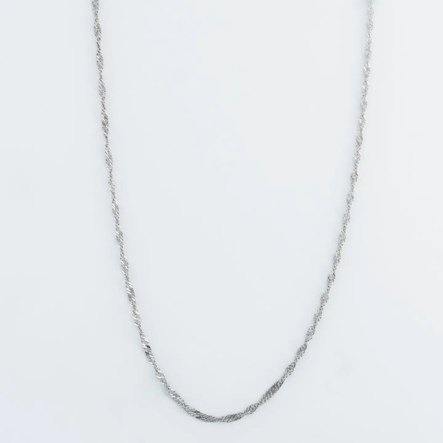 Narelle Silver Twisted Chain 16" Waterproof Necklace