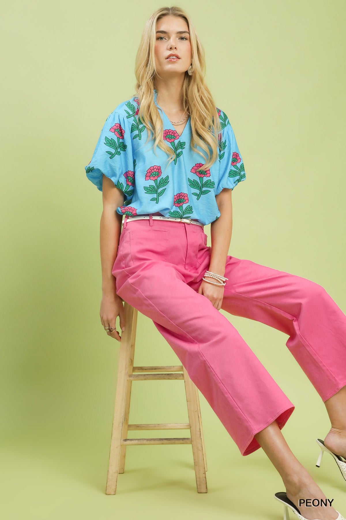 High Waist Wide Leg Crop Pants
