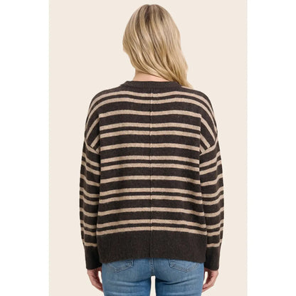 Double Striped Oversize Sweater