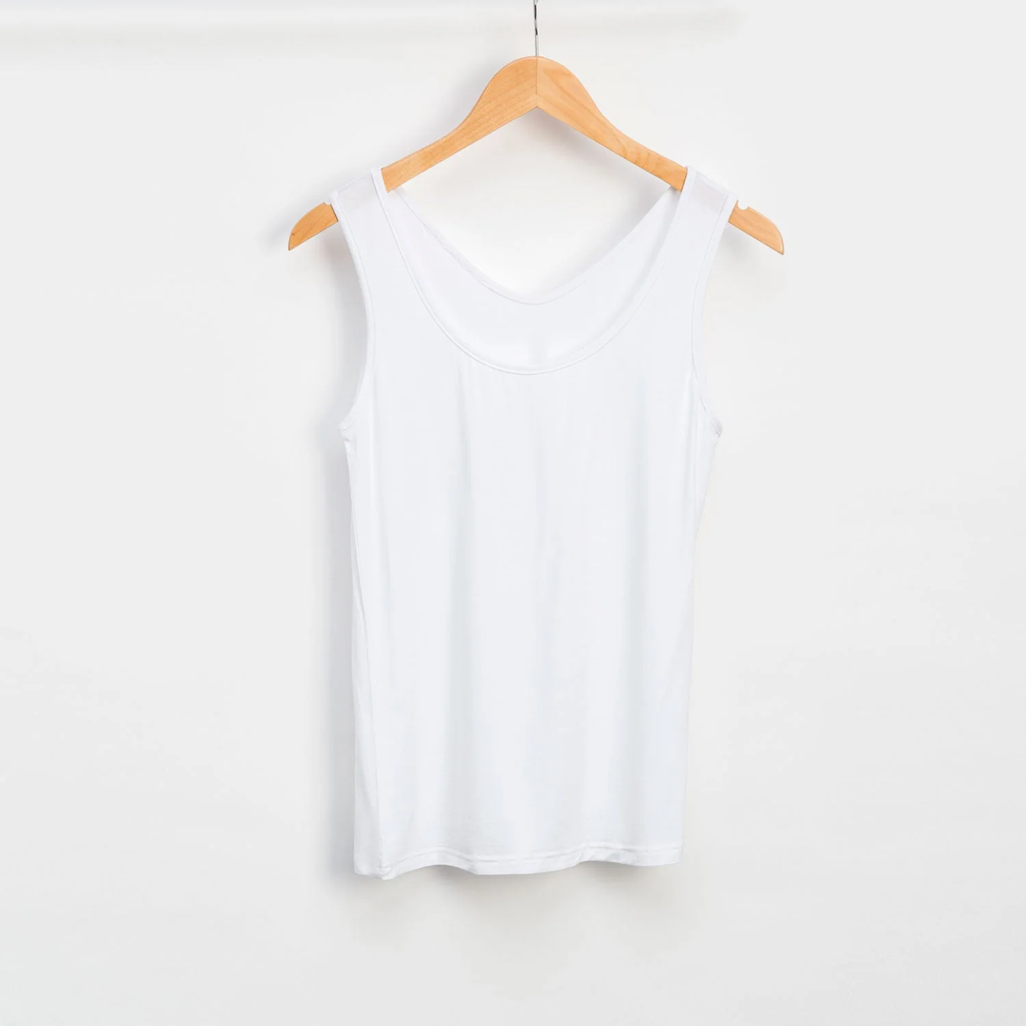 White Reversible Neckline Tank Top