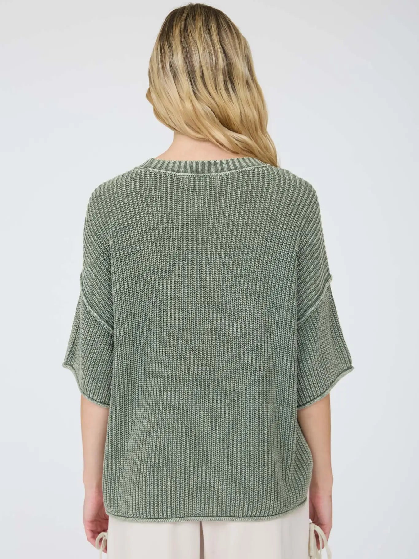 Washed Crew Neck Sweater