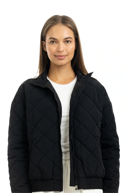 Sporty Diamond Quilted Jacket