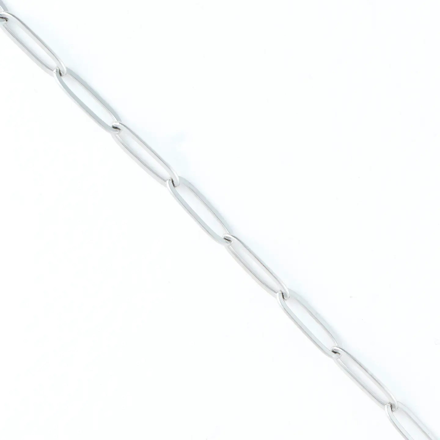 Narelle Silver Paperclip Chain 18" Waterproof Necklace