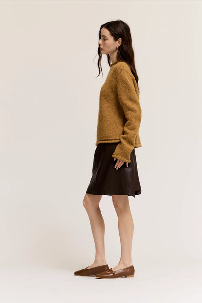 Rolled Edge Sweater Top