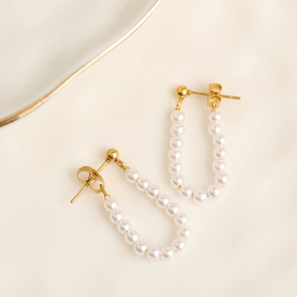 Narelle Waterproof Genuine Freshwater Pearl Dangle Earrings