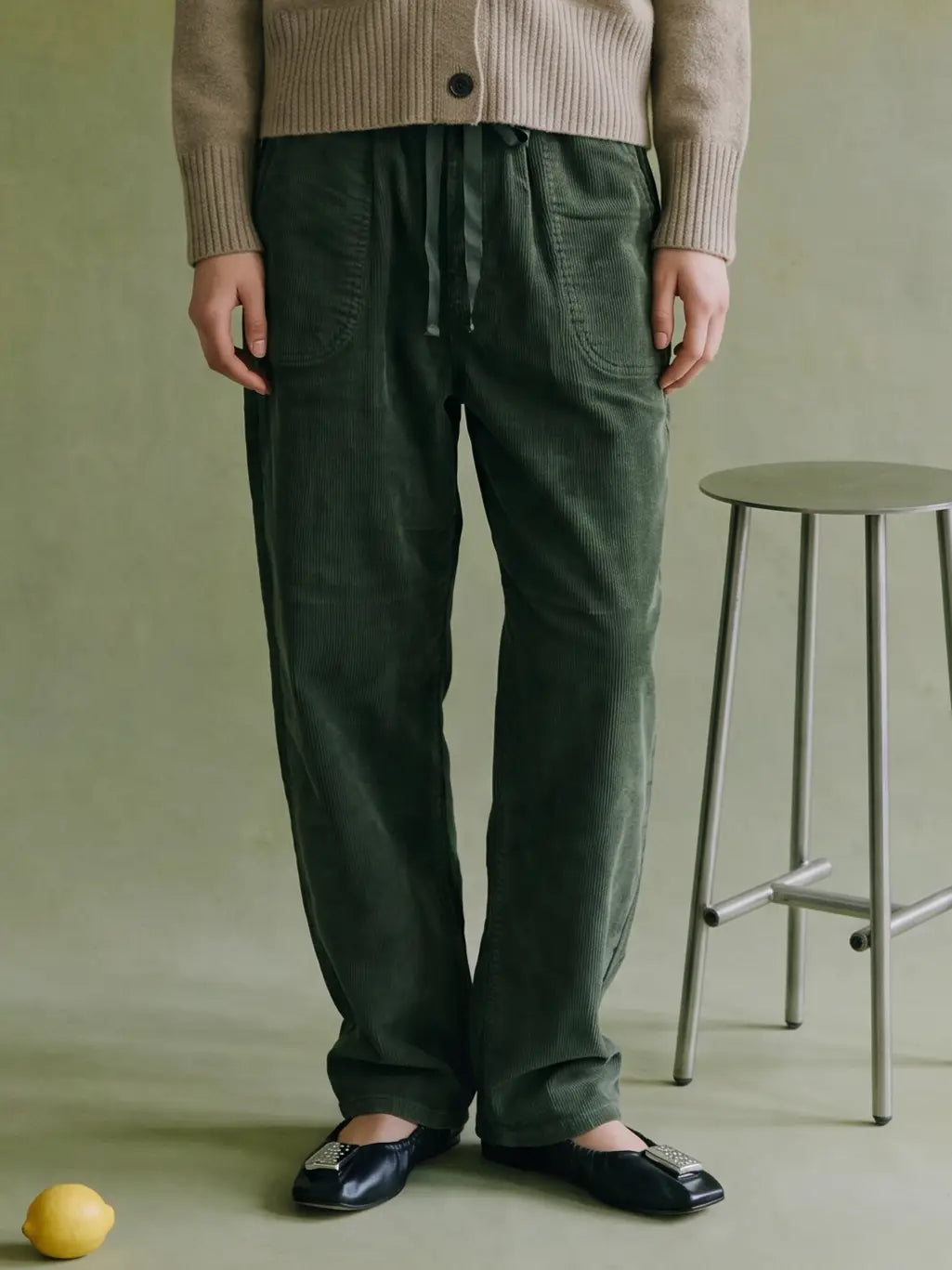 Corduroy Relaxed Drawstring Pants