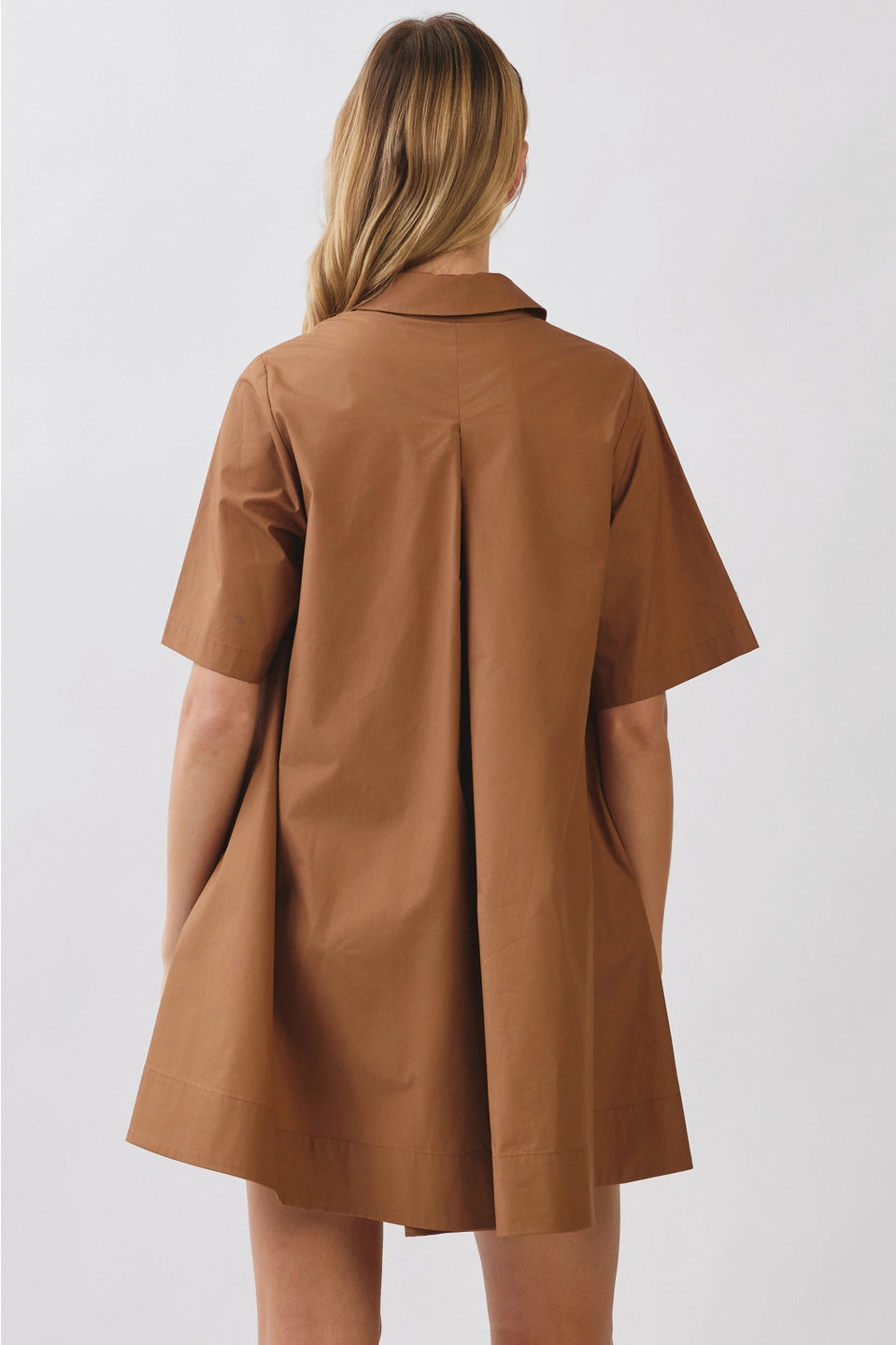 Solid Shirt Mini Dress