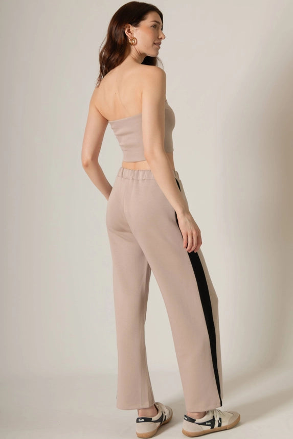 Butter Modal Side Stripe Wide Leg Pants