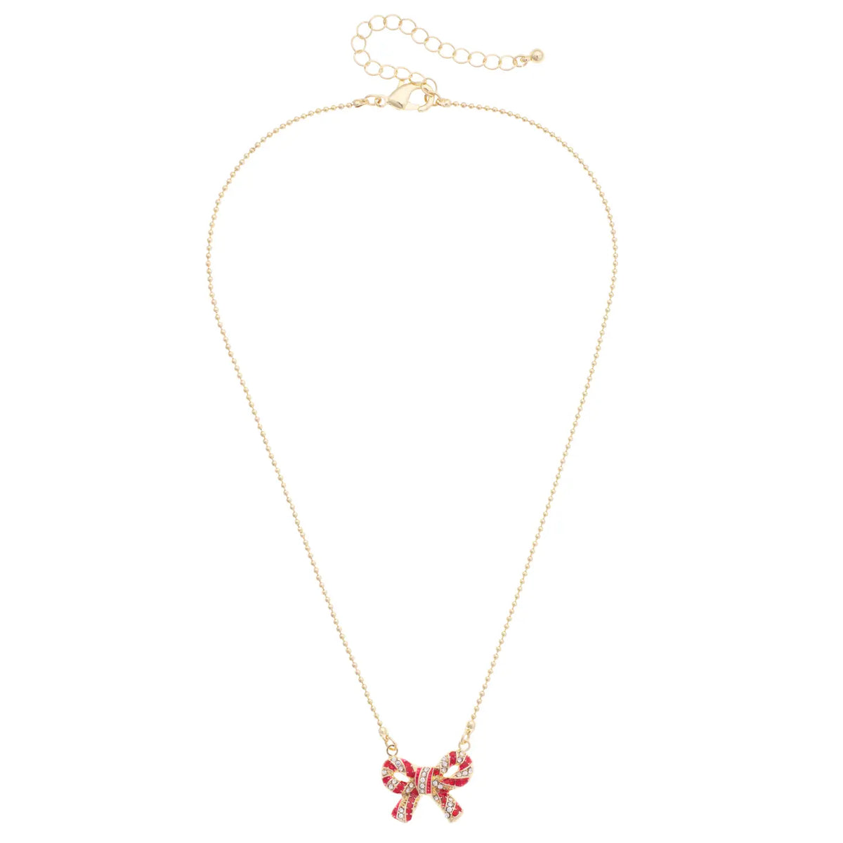 All Twisted Up Pave Bow Necklace