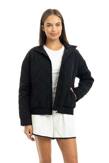 Sporty Diamond Quilted Jacket