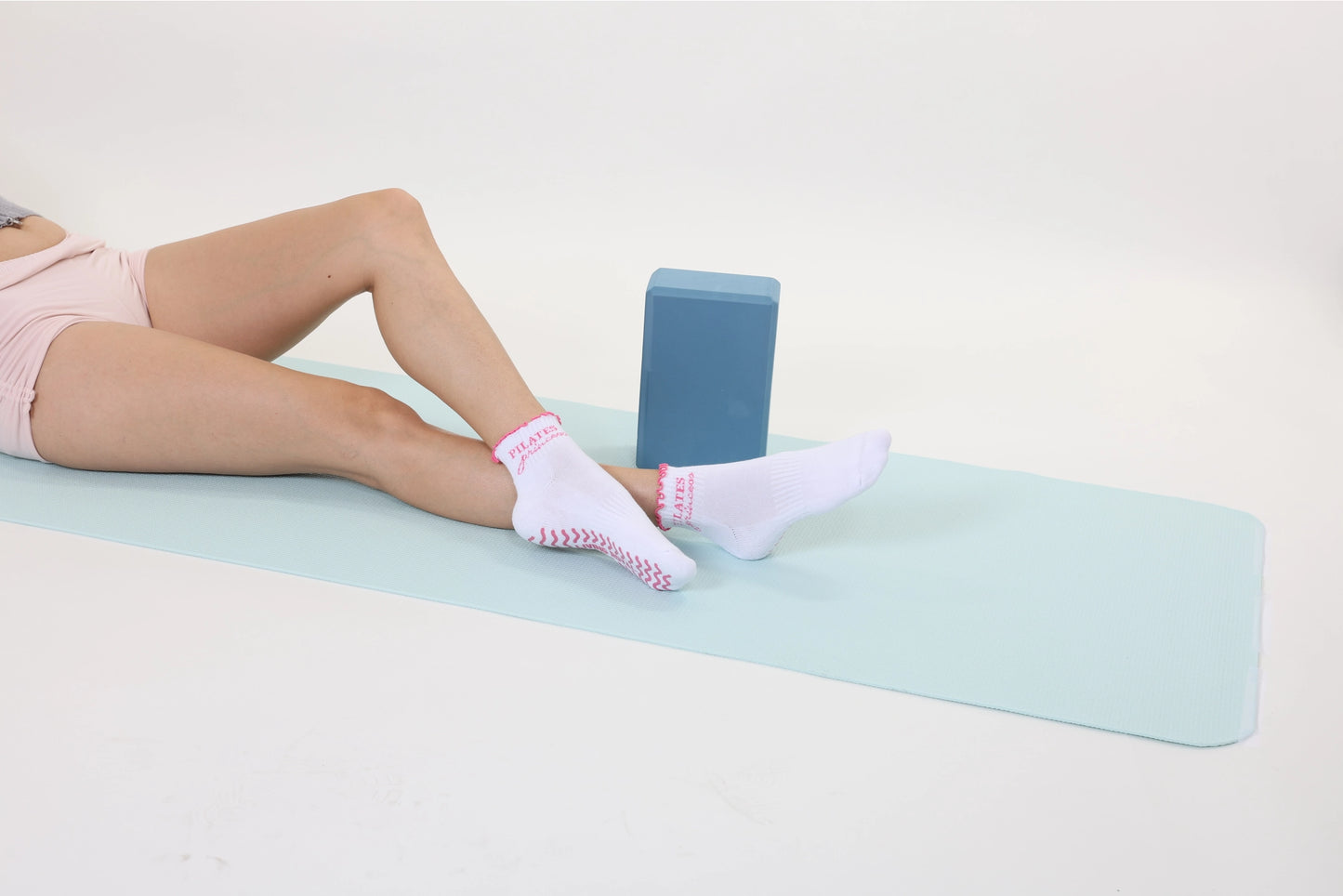 Pink Stripe Grip Socks