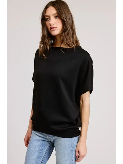 Short Sleeve Scuba Oversized Top