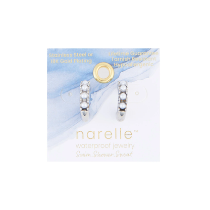 Narelle Waterproof Pearl C-Hoop Earrings