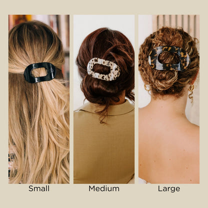 Round Flat Hair Clip | Tortoise | Large
