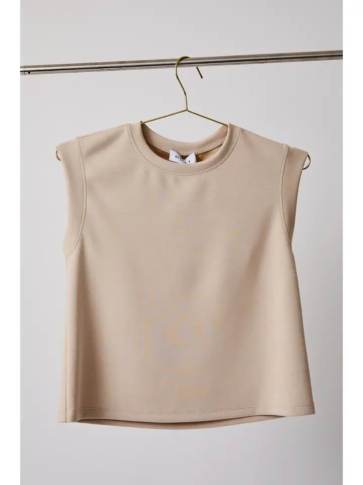 Round Neck Sleeveless Top