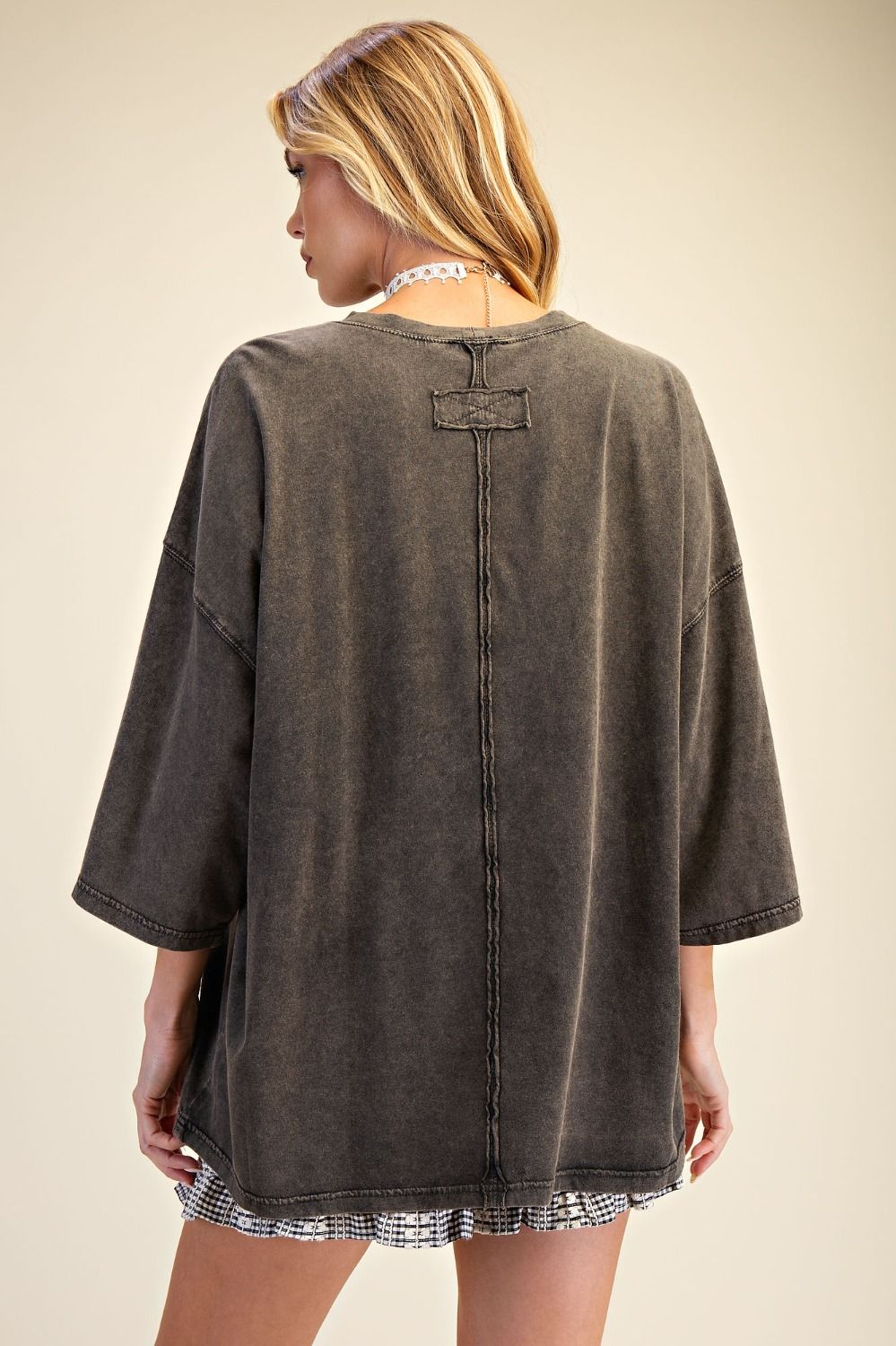 Washed Cotton Jersey Loose Fit Top