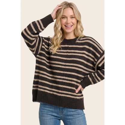 Double Striped Oversize Sweater