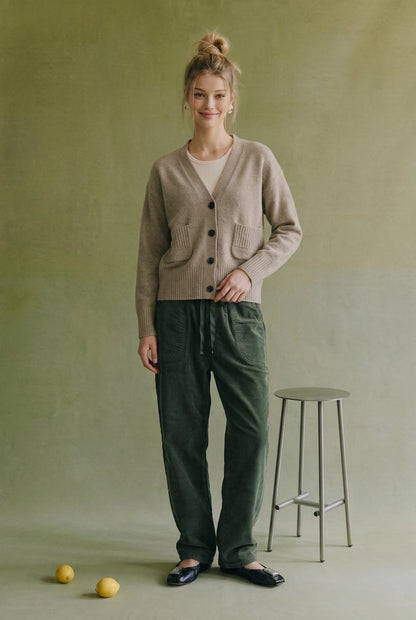 Corduroy Relaxed Drawstring Pants