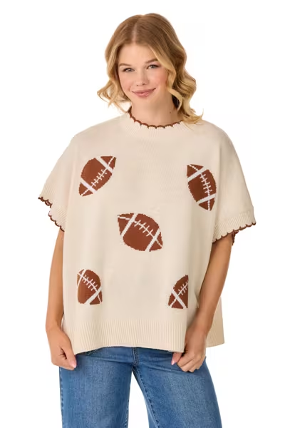 One Size Football Sweater