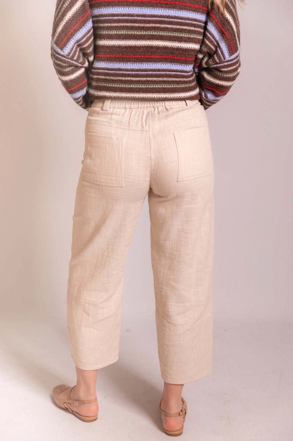 Ramie Cropped Trousers
