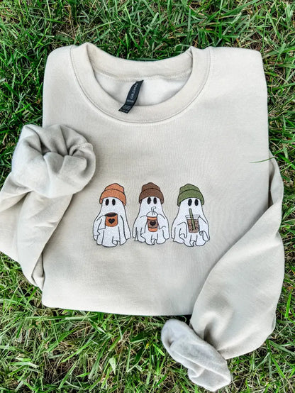 Ghost Trio Embroidered Crew