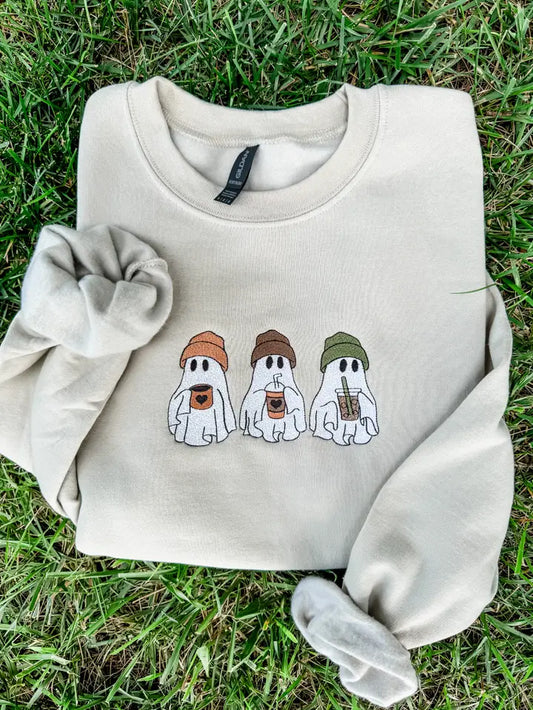 Ghost Trio Embroidered Crew