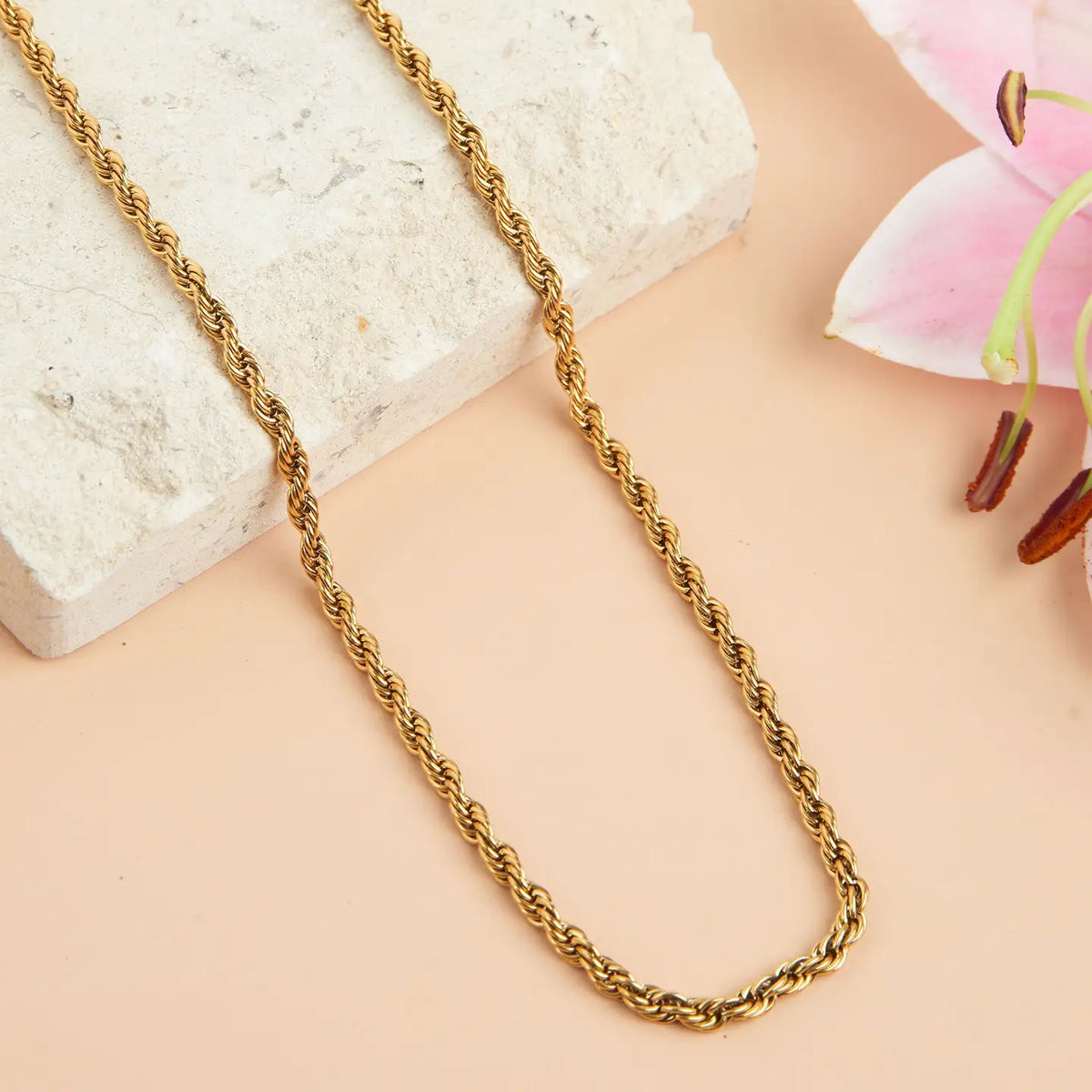 Narelle Gold Rope Chain 18" Waterproof Necklace
