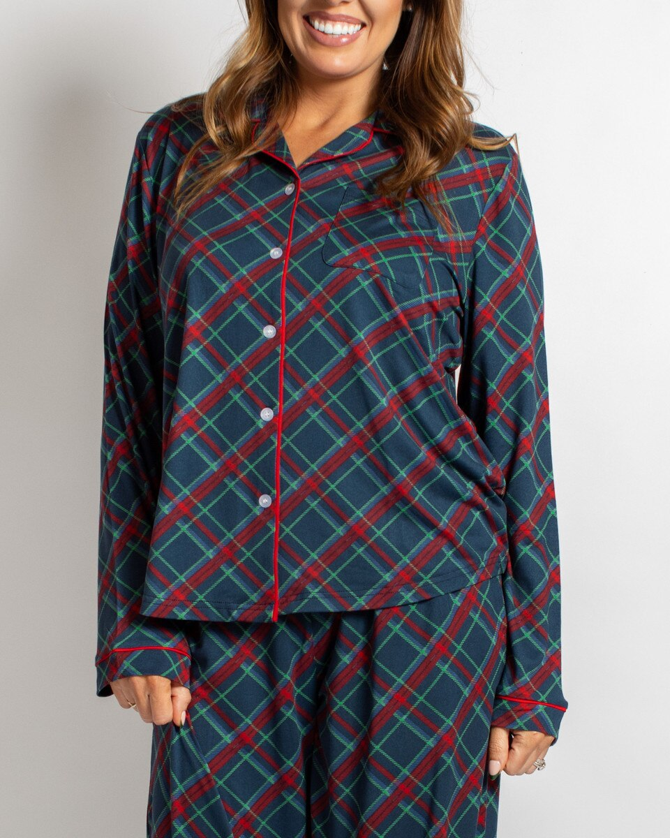 Layton Plaid Button Up Sleep Shirt