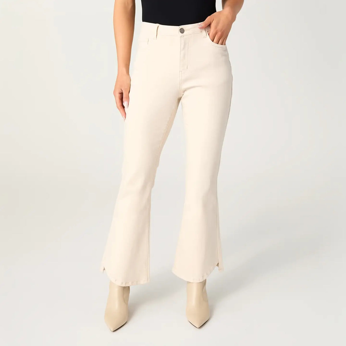 Flare Pant with Curved Hem