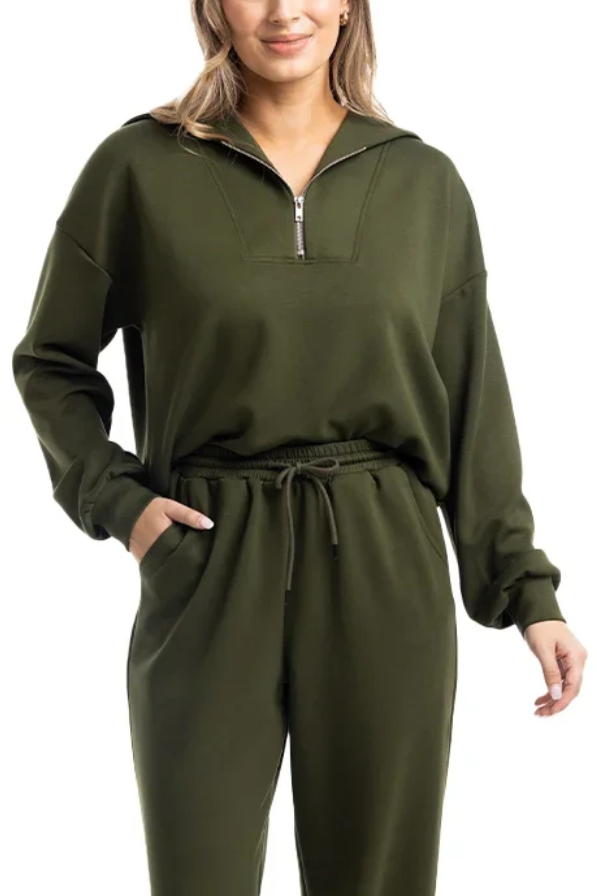 Olive Scuba Top
