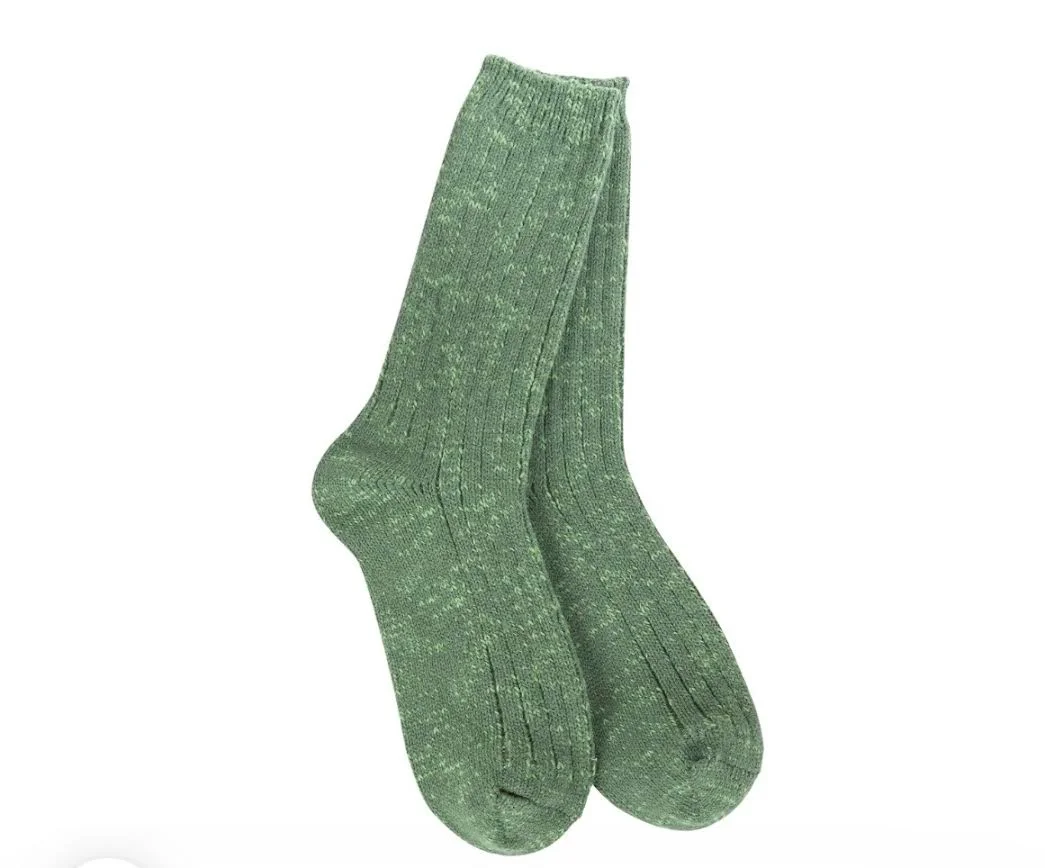 Weekend Cotton Slub Marled Crew Socks