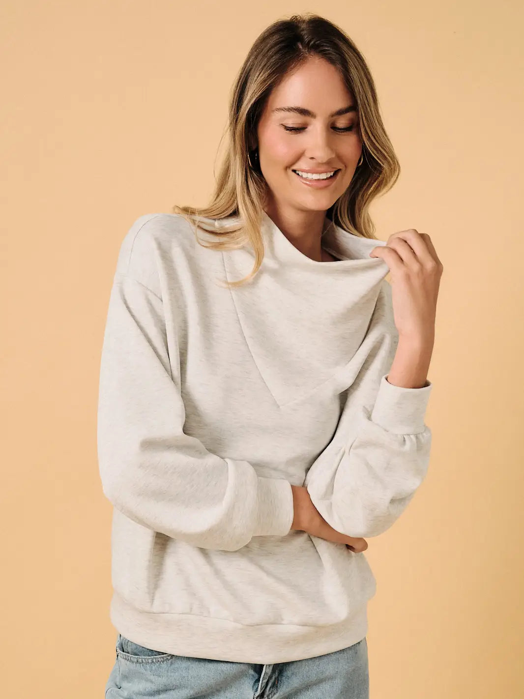 Cowl Neck Long Sleeve Top