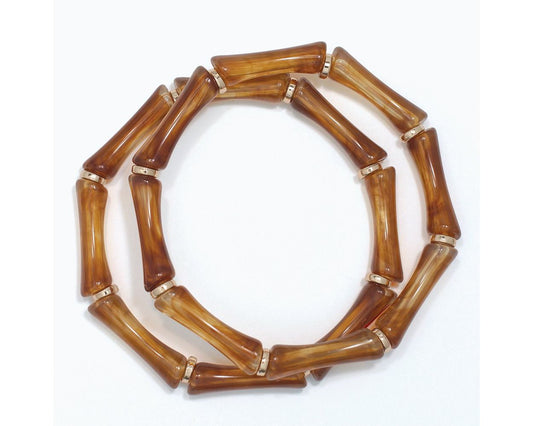 Brown and Gold Bead Bracelet