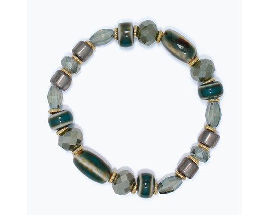 Green Ceramic Crystal Bracelet
