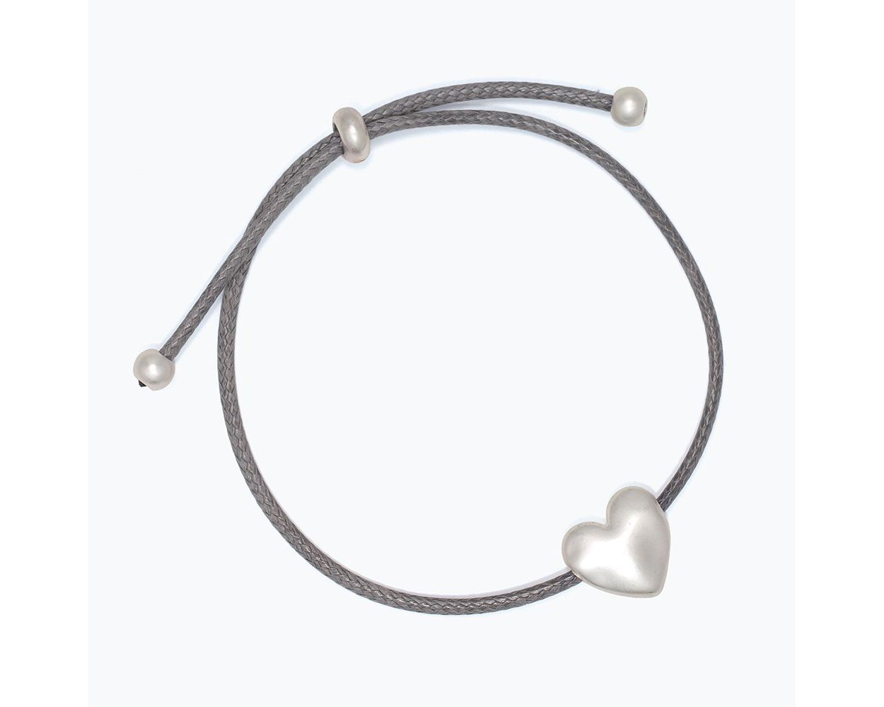 Silver Heart Slate Blue Bracelet