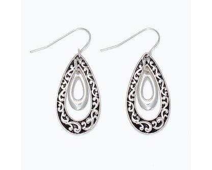 Filigree Teardrop Earrings
